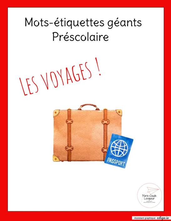 Mots-étiquettes géants - Voyage à travers le monde