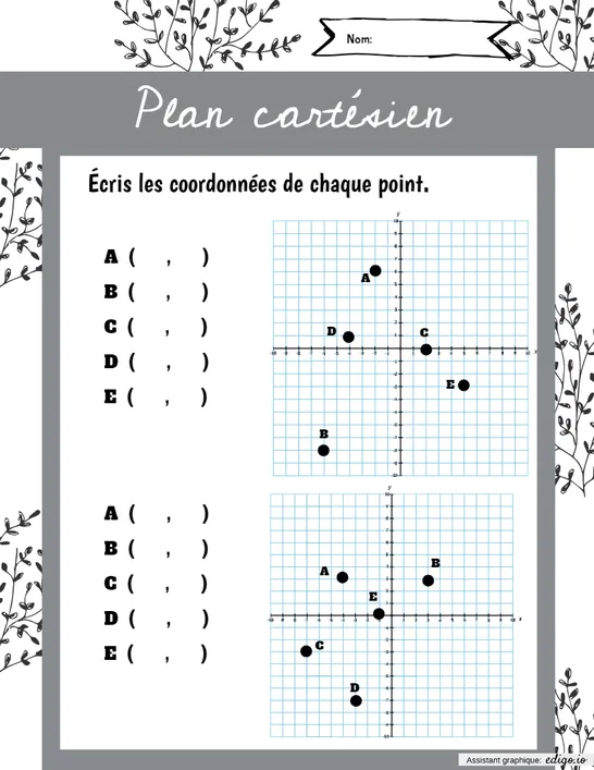 Plan cartésien - nb