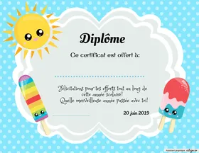 Diplôme popsicles