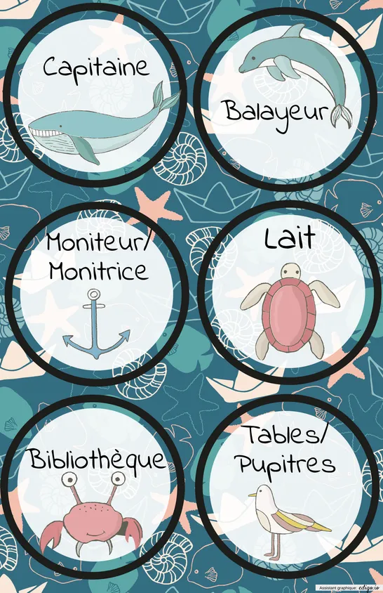 Under the Sea Classroom Jobs
