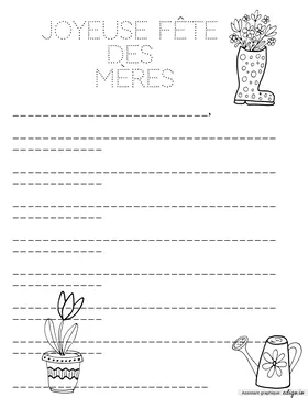 Lettre fête des mères