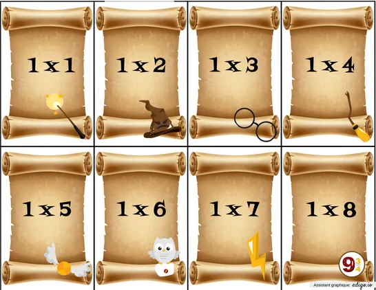 Jeu de bataille Harry Potter - Multiplications