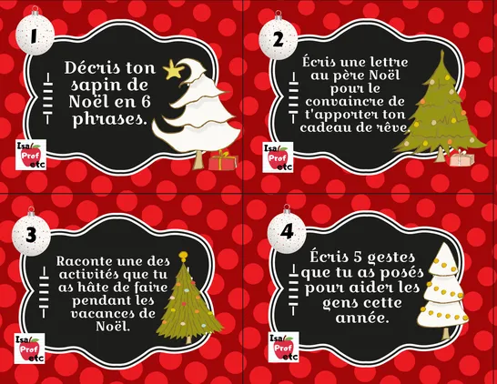 Amorces d'écriture - Noël