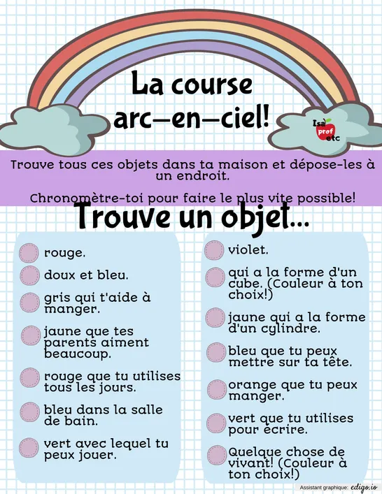 La course arc-en-ciel