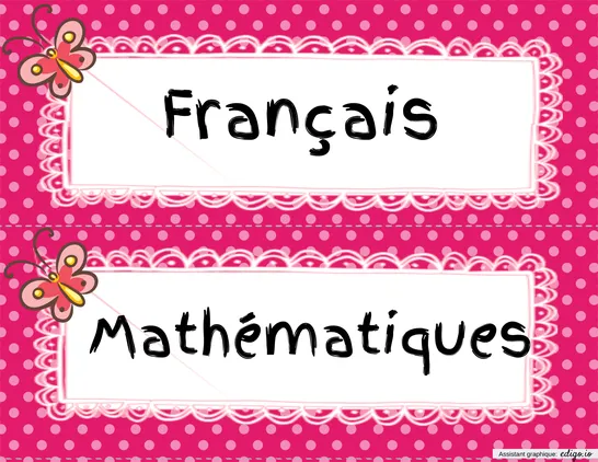 Étiquettes matières