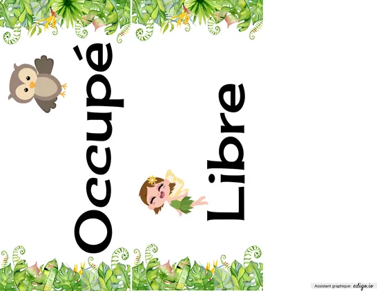Affiche libre/occupé