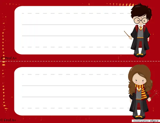 Étiquette bureau Harry Potter