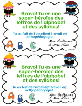 Certificats orthopédagogie