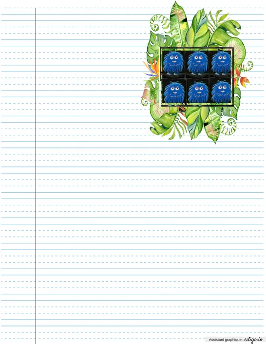 Papier à lettre de monstres