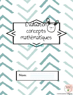 Évaluation - Concepts math 1ère année