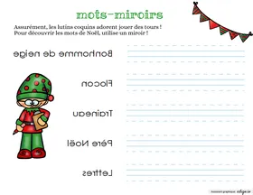 Mots-miroirs de Noël !