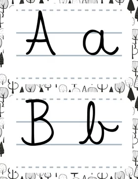 Alphabet mural - écriture cursive
