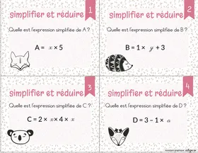 Réduire et simplifier une expression littérale