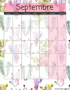 Calendrier Cactus