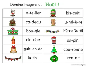 Domino image-mot Noël