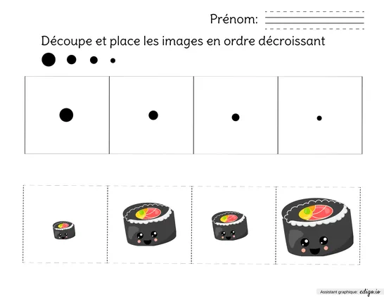 Ordre décroissant - Les sushis !
