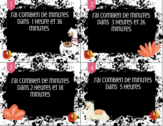 CAT la durée2cycle, CM1, Cartes à tâche, Arithmétique