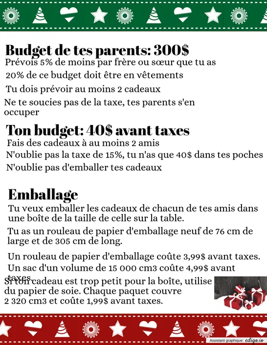 Le coût de Noël
