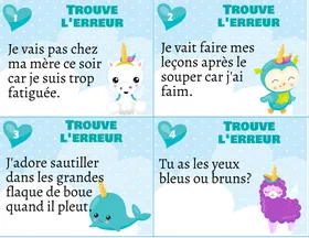Cartes à tâches trouve l'erreur