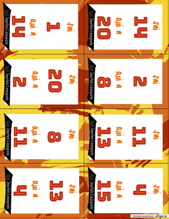J'ai qui a - nombres 0-20