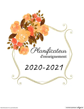 Couverture de planificateur fleur