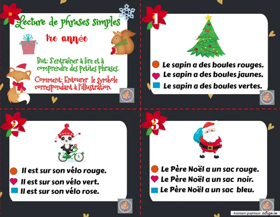 Phrases simples noel