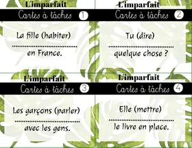 Cartes à tâches - imparfait