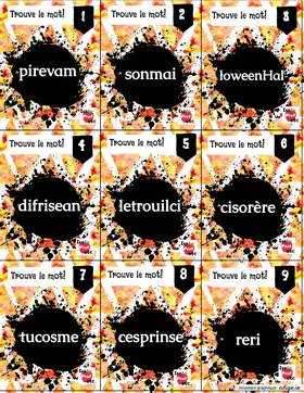 Jeu mots Halloween - IsaProfEtc