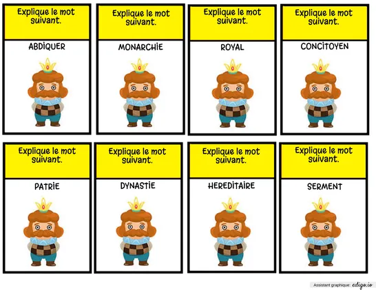 Vocabulaire fête du roi