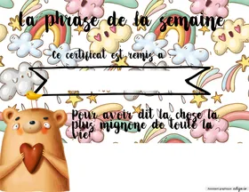 La phrase de la semaine