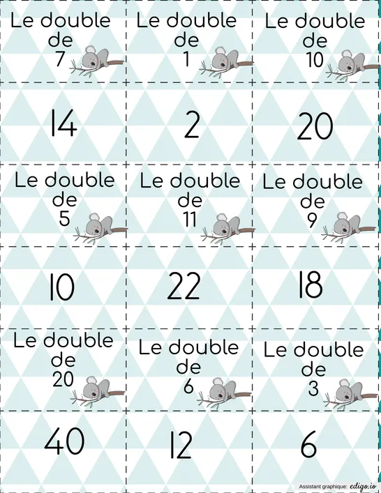 Double/moitié