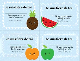 Mention quotidienne sur le thème de l'alimentation