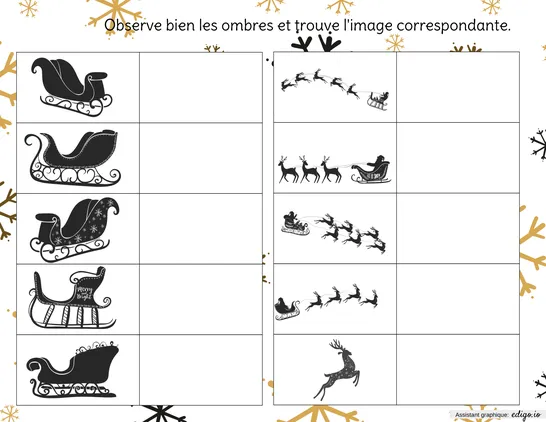 Jeu des ombres de Noël