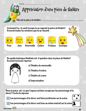 Appréciation (art dramatique 1er cycle)