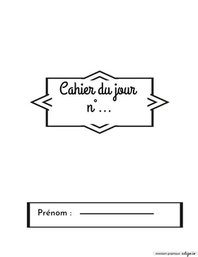 Page de garde cahier du jour