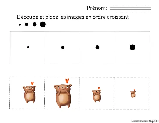 Ordre croissant - Les oursons !