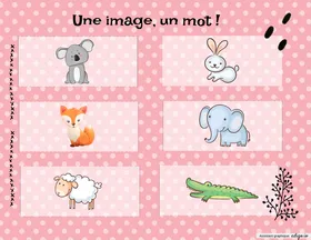 Jeu de lecture une image un mot