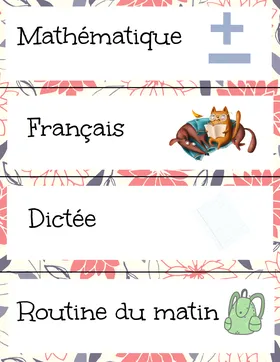 Horaire du jour