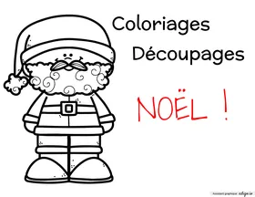 Coloriages et découpages de Noël