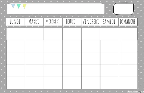 Calendrier réutilisable