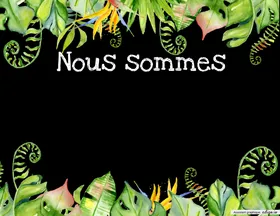 Bienvenue - nou sommes...