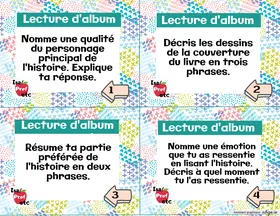 Cartes à tâche - Lecture d'album