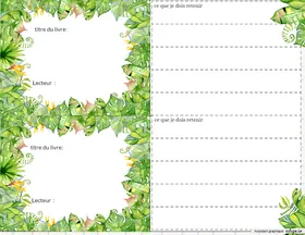 Fiche lecteur livre