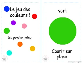 Le jeu des couleurs - jeu psychomoteur
