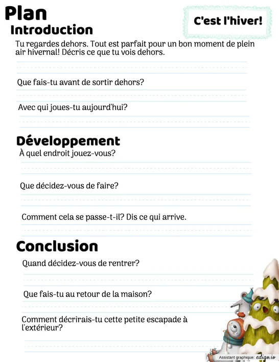 C'est l'hiver: plan
