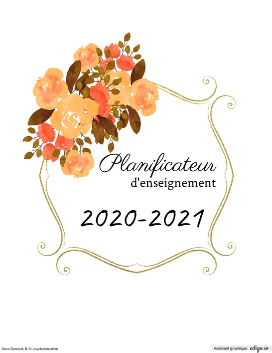 Couverture de planificateur fleur