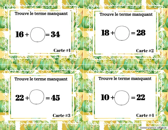 Cartes à tâche - termes manquants