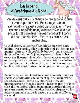 Lecture: Licorne d'Amérique du Nord - IsaProfEtc