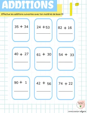 Additions et soustractions à 2 nombres