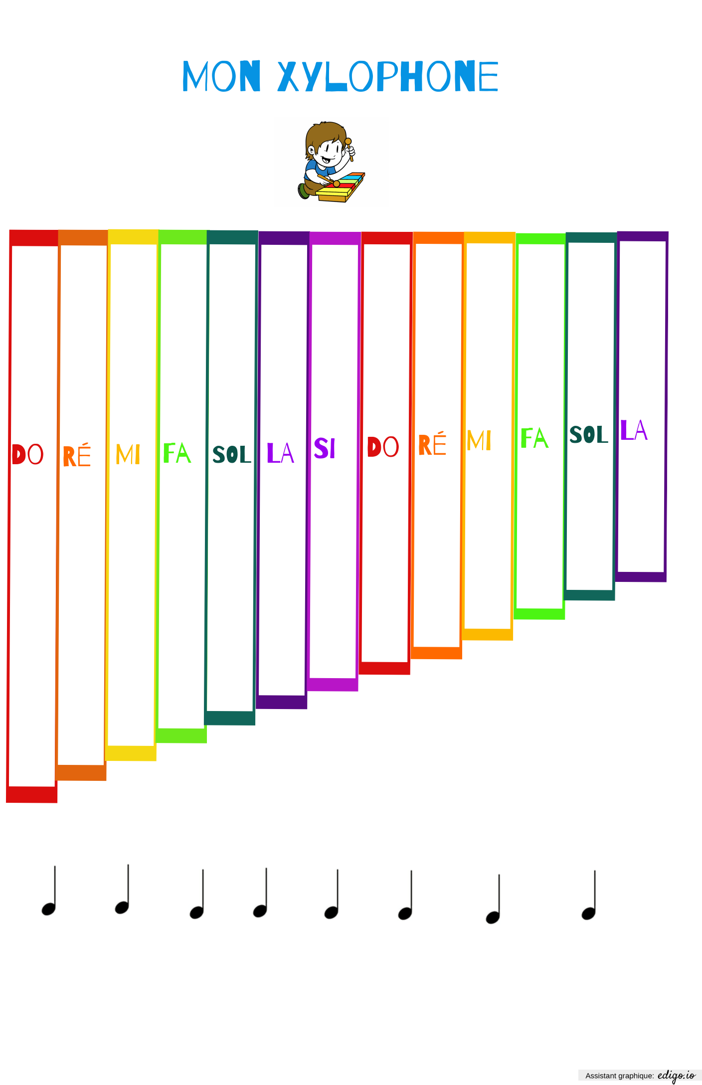 Mon xylophone, Sixth grade, Fifth grade, Third grade, 2nd grade, 1st